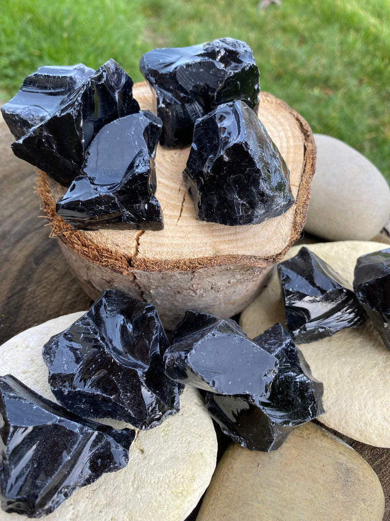 Obsidienne noire - Pierre roulée - Lithothérapie - Herboristerie du Valmont